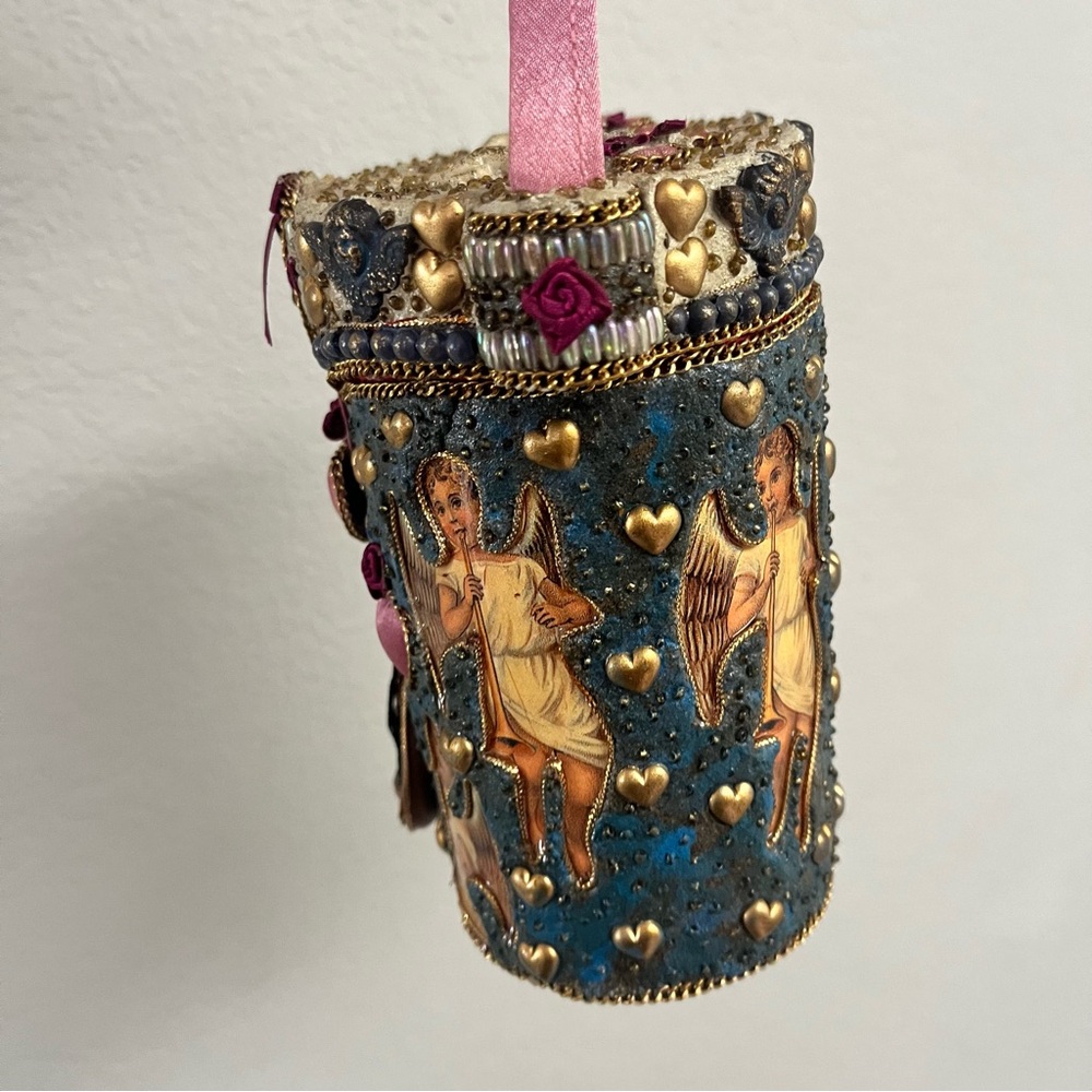 Mary Frances / Vintage RARE Purse Art Ornate Victorian Mixed Media - Picture 5 of 13